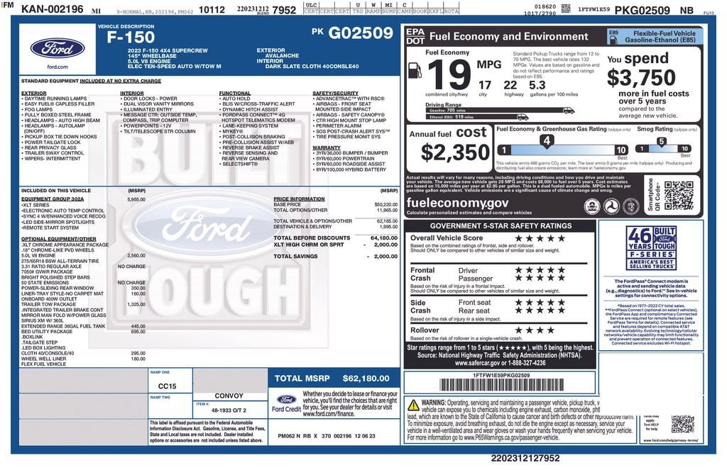 1FTFW1E59PKG02509