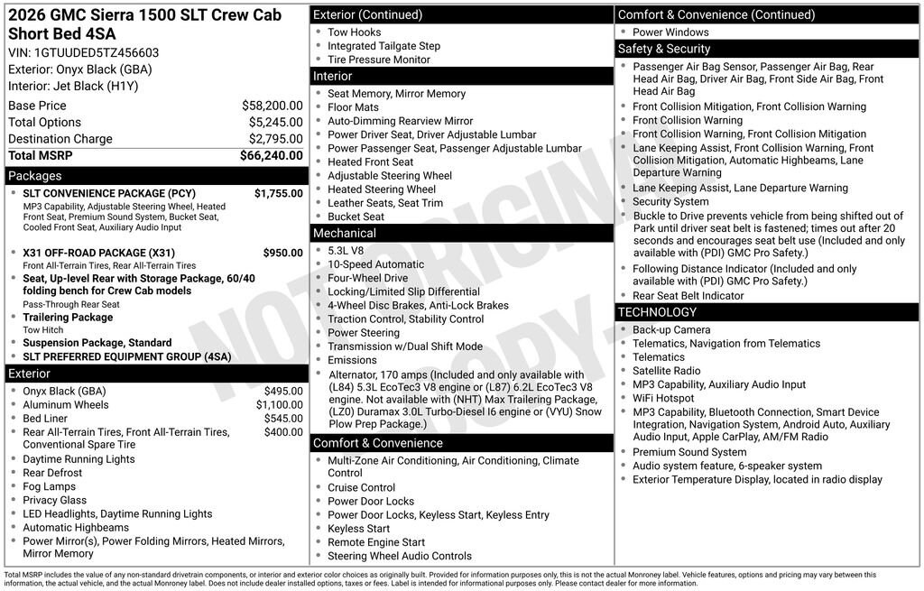 New 2026 GMC Sierra 1500 SLT Truck