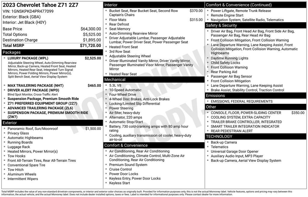 Used 2023 Chevrolet Tahoe Z71 SUV