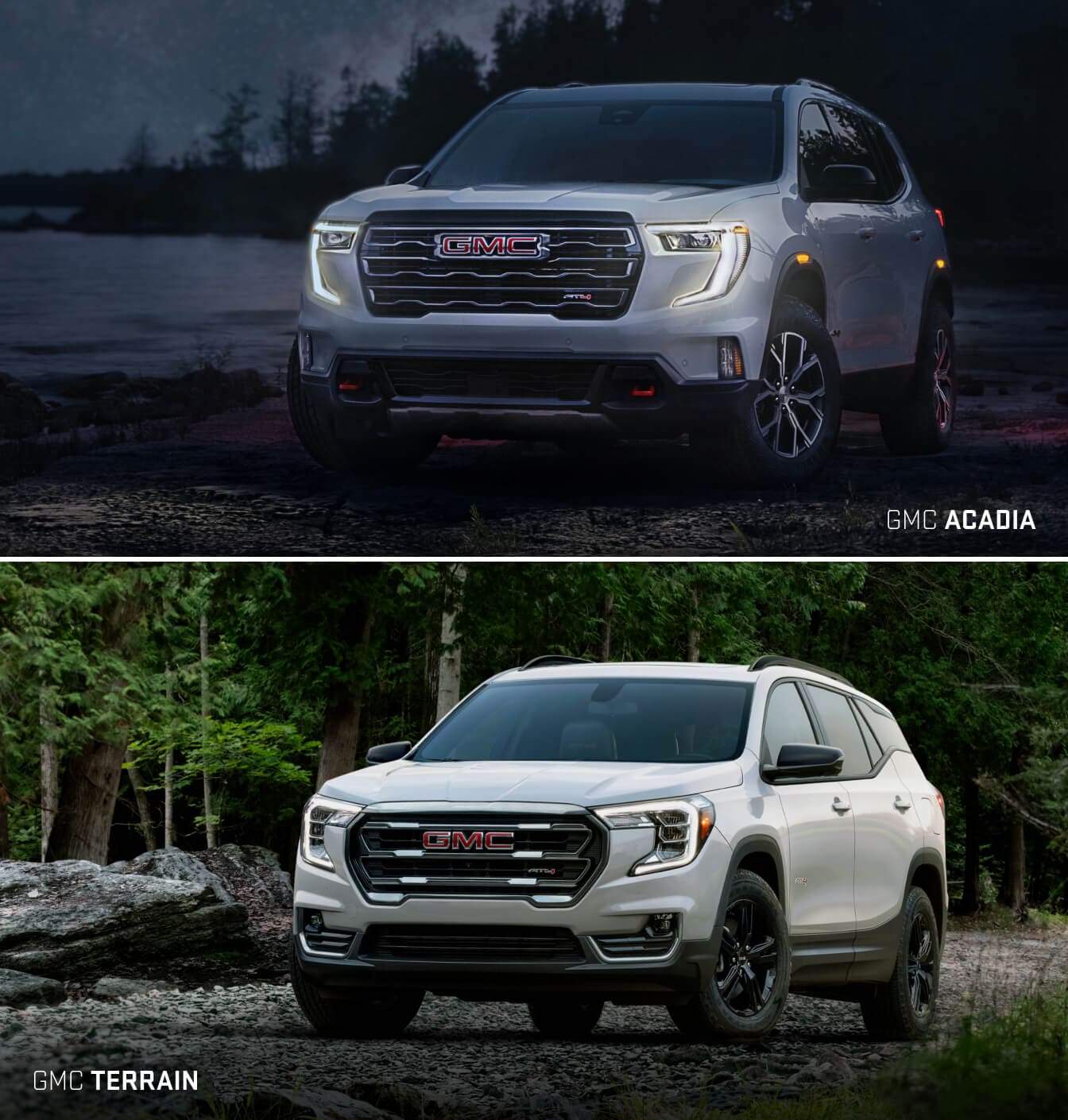 GMC Acadia vs. Terrain Size Comparison