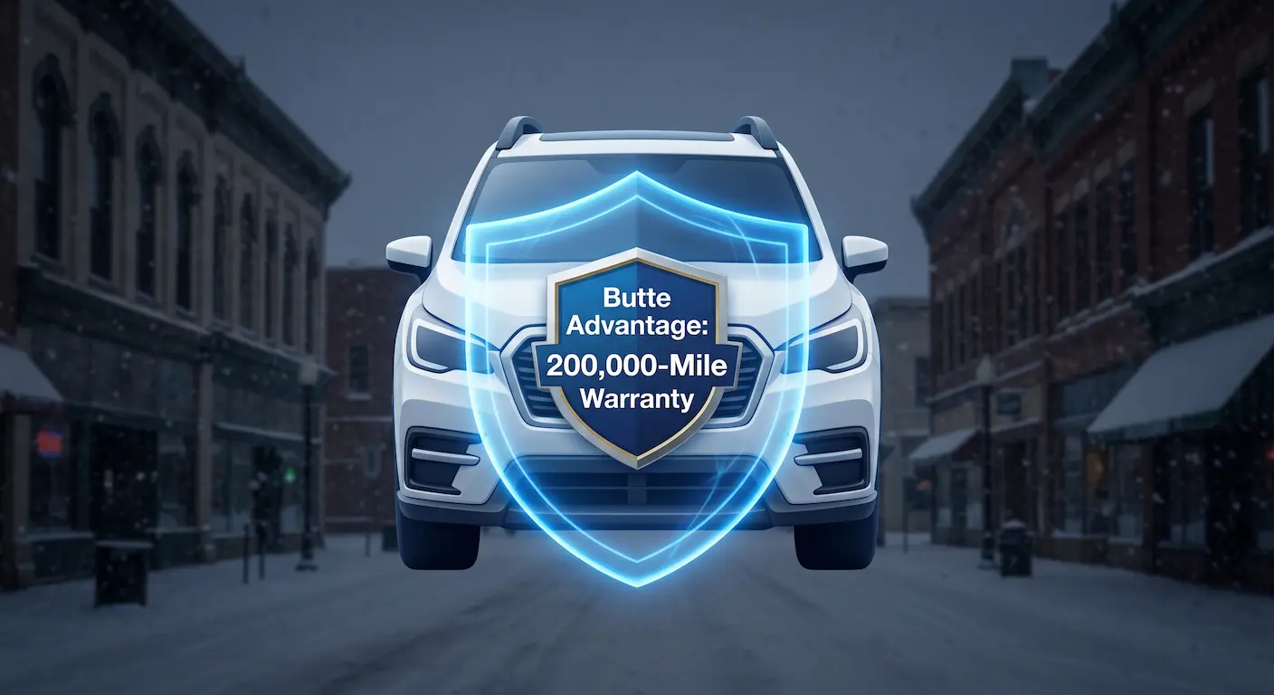 Icon for the Butte Subaru Forever Plan featuring 5-year unlimited windshield protection