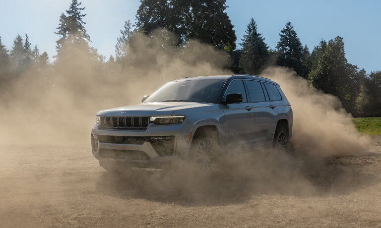 2026 Jeep Grand Cherokee Exterior Kicking up Dust