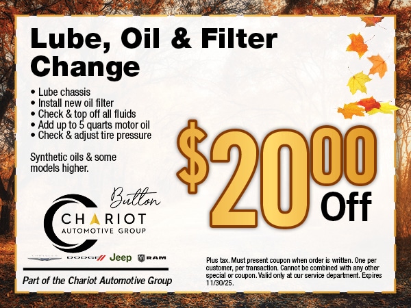 Lube, Oil, & Filter Change