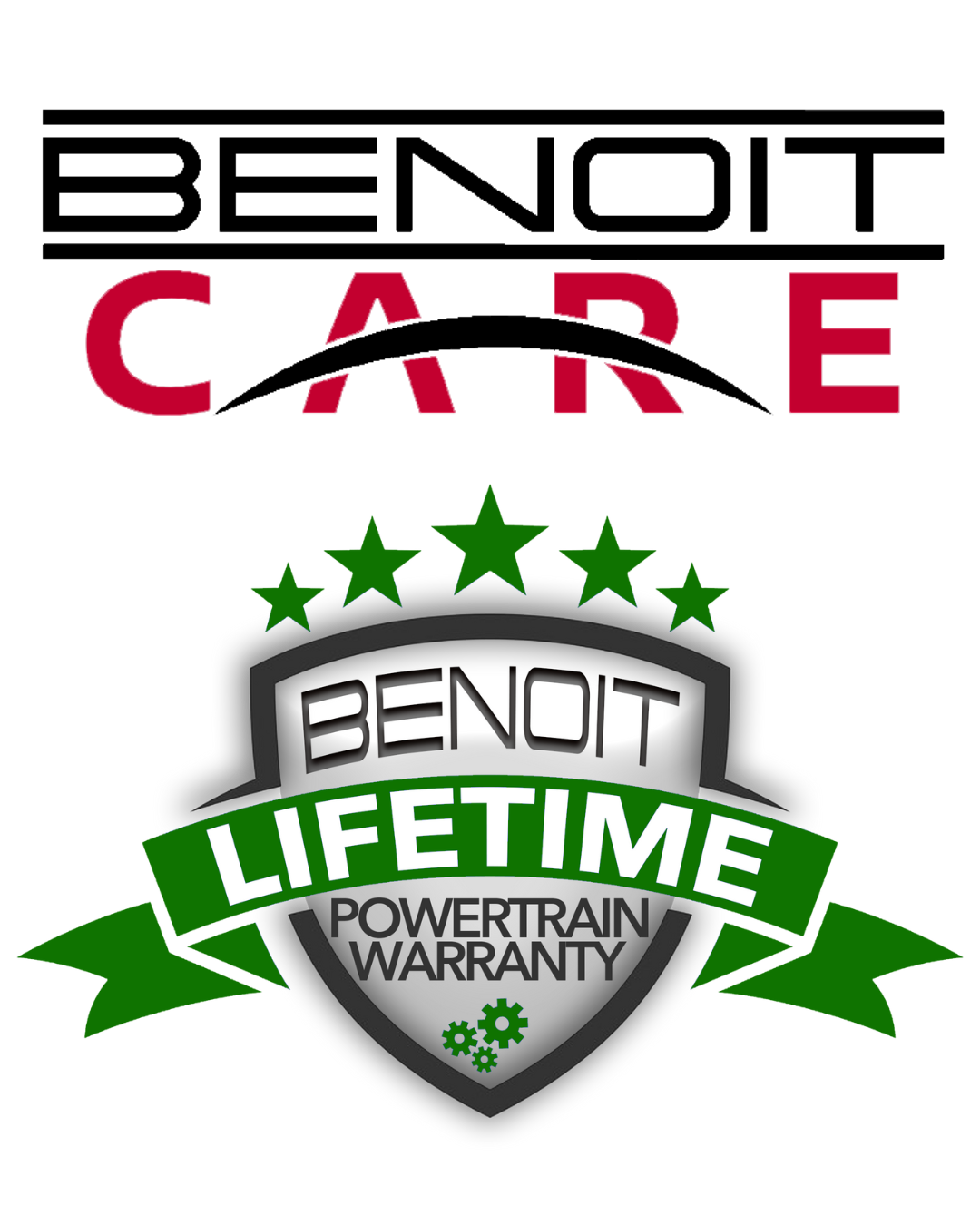 Benoit Care and Lifetime Warranty Badge