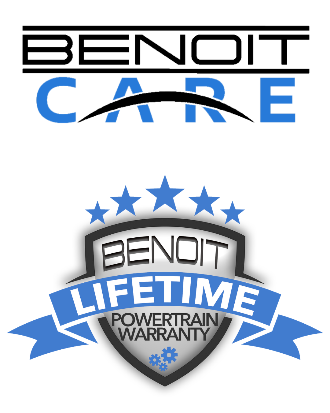 Benoit Care and Lifetime Warranty Badge