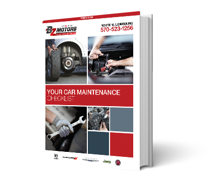Car Maintenance Checklist eBook B.Z. Motors Chrysler Dodge Jeep Ram FIAT