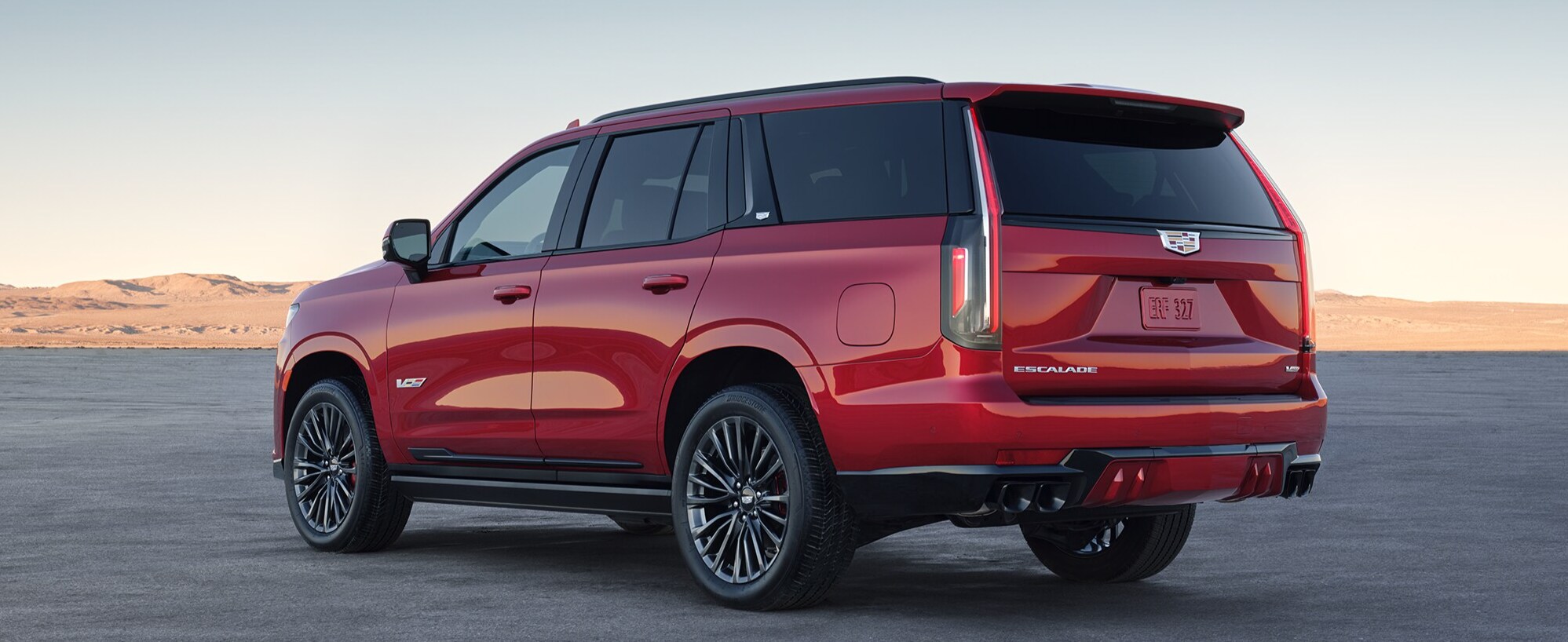 Rear End Exterior View of the 2024 Cadillac Escalade V
