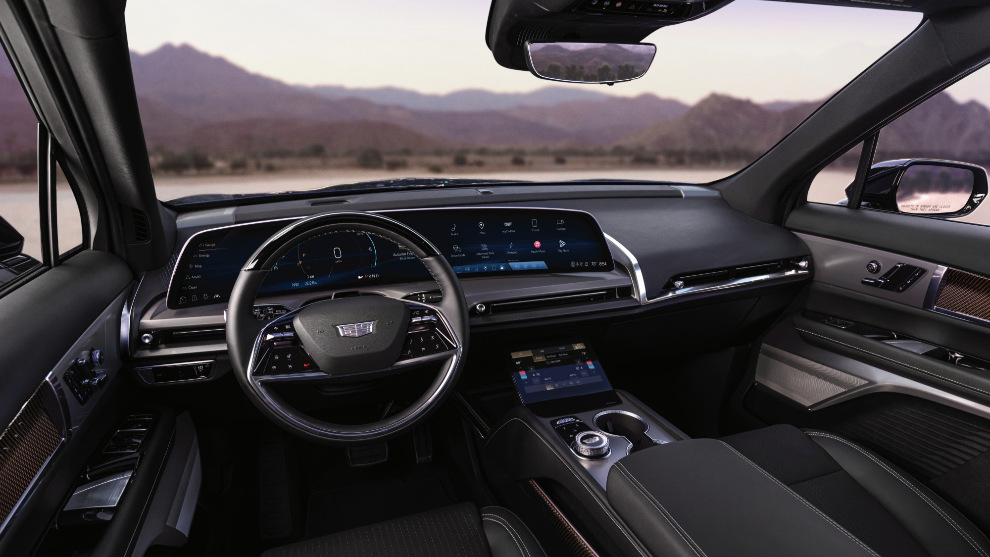 The 2027 VISTIQ 3-row Electric SUV Driver Seat View and Dashboard