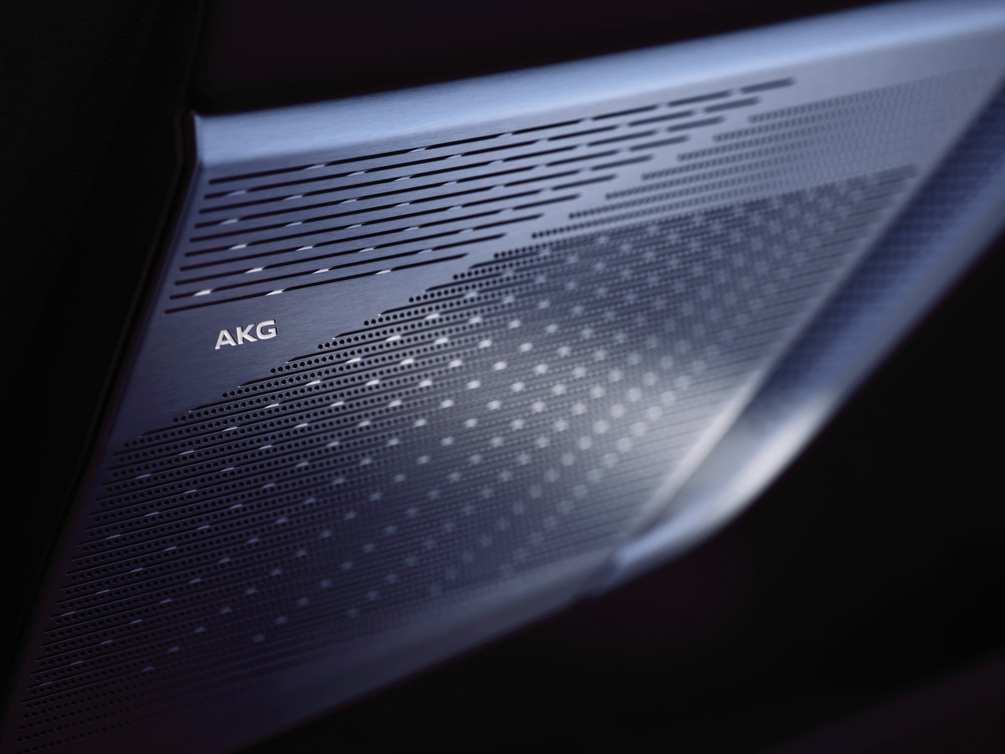 Close-up View of the 2027 Cadillac OPTIQ AKG Speaker