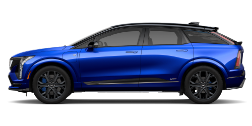 Profile View of a Blue 2027 Cadillac OPTIQ-V Sport
