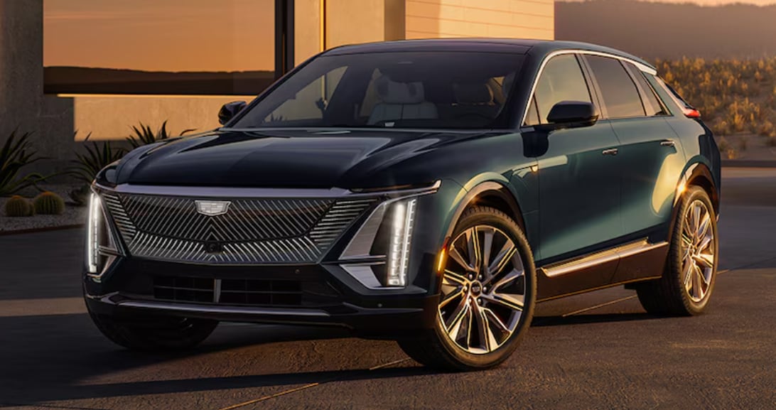 The 2024 Cadillac LYRIQ parked in a driveway