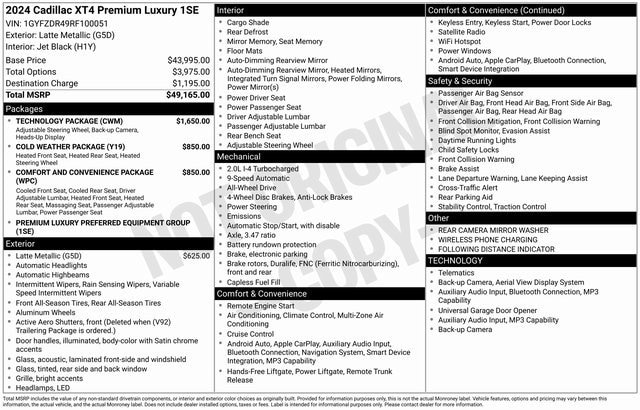 2024 Cadillac XT4 Premium Luxury's photo