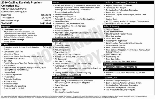 2016 Cadillac Escalade Premium's photo