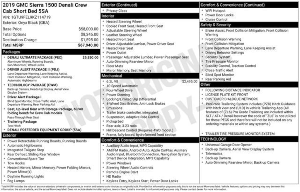 Used 2019 GMC Sierra 1500 Denali Truck