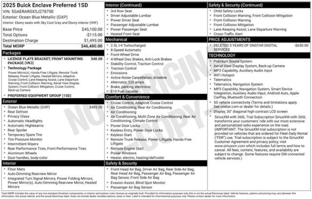 Used 2025 Buick Enclave Preferred SUV