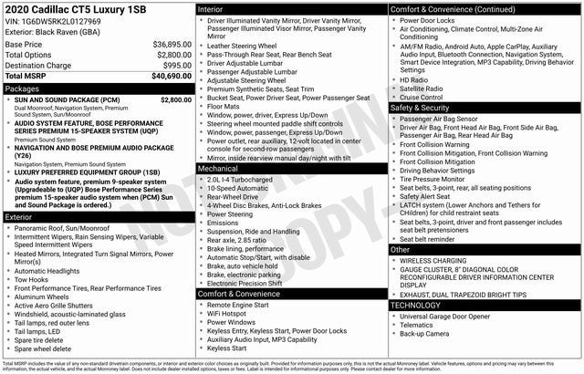 2020 Cadillac CT5 Luxury's photo