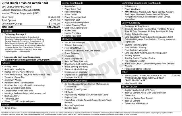 2023 Buick Envision Avenir