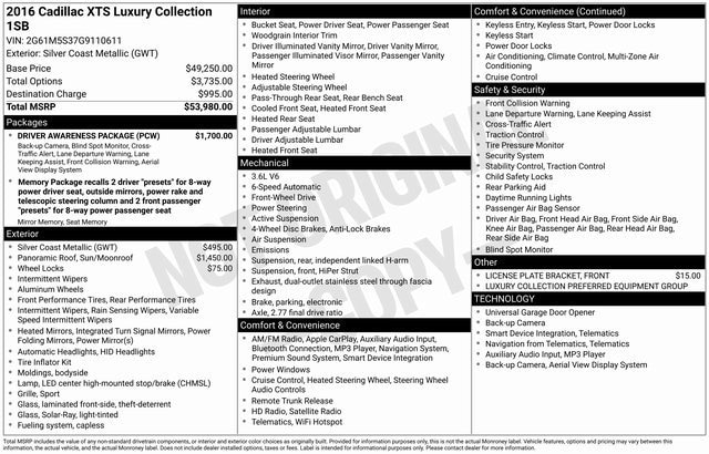 2016 Cadillac XTS Luxury Collection