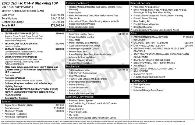 2023 Cadillac CT4 V-Series Blackwing's photo