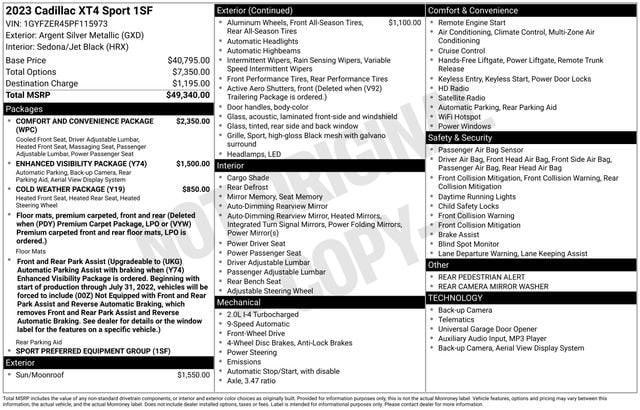 2023 Cadillac XT4 Sport
