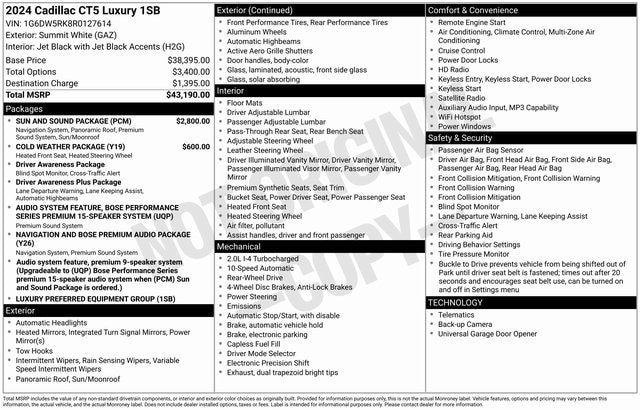2024 Cadillac CT5 Luxury's photo