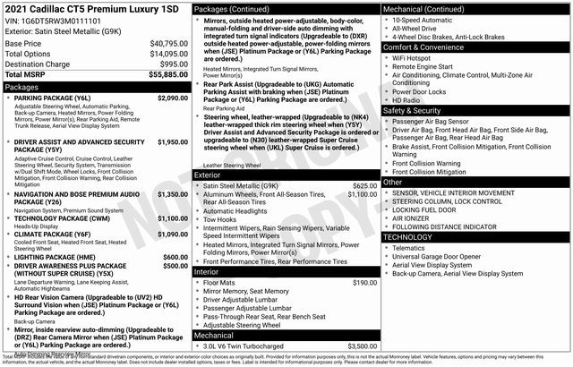 2021 Cadillac CT5 Premium Luxury's photo