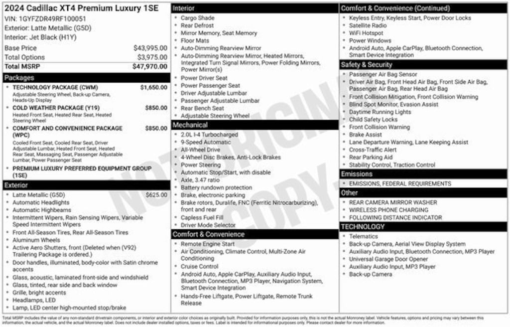 Used 2024 CADILLAC XT4 Premium Luxury SUV