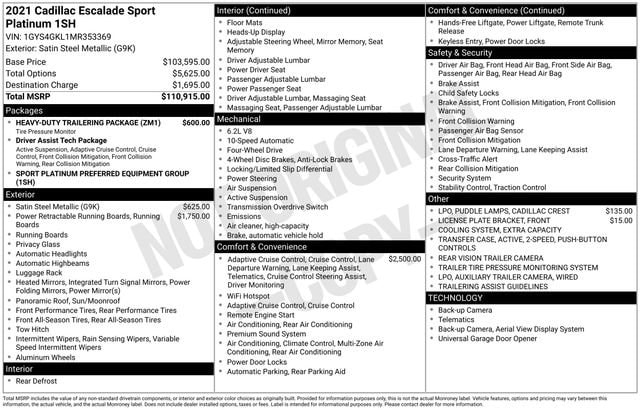 2021 Cadillac Escalade