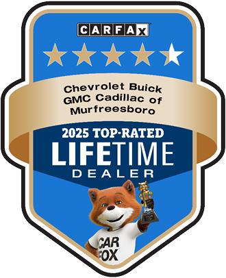 CARFAX 2025 Top‑Rated Lifetime Dealer, Cadillac of Murfreesboro serving Murfreesboro, TN.