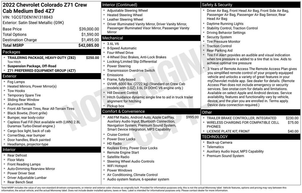 Used 2022 Chevrolet Colorado Z71 Truck