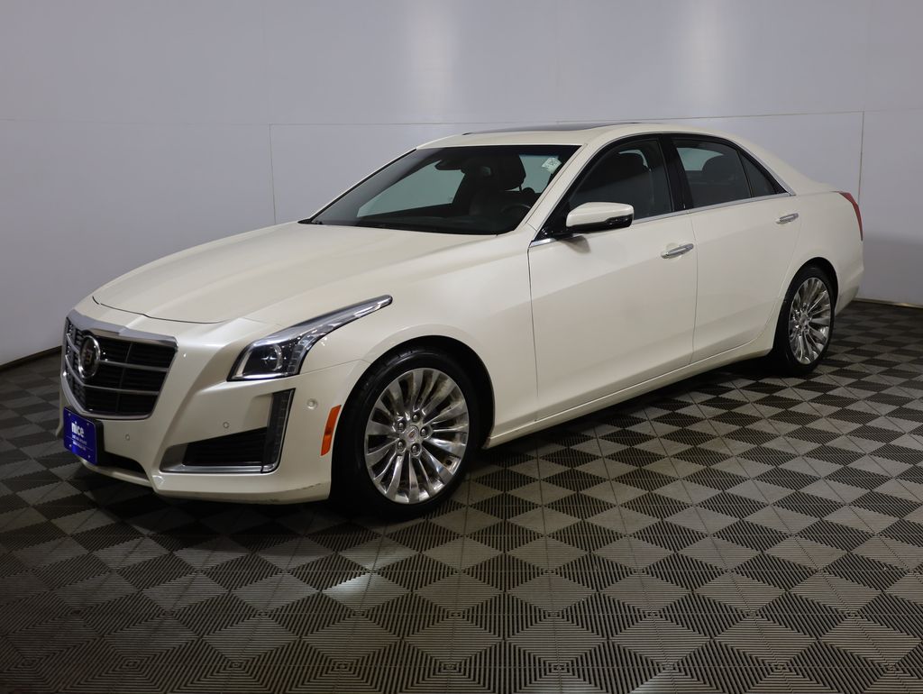 White Diamond Clearcoat 2014 Cadillac CTS 3.6L Premium AWD Sedan All-Wheel Drive 6-Speed Automatic