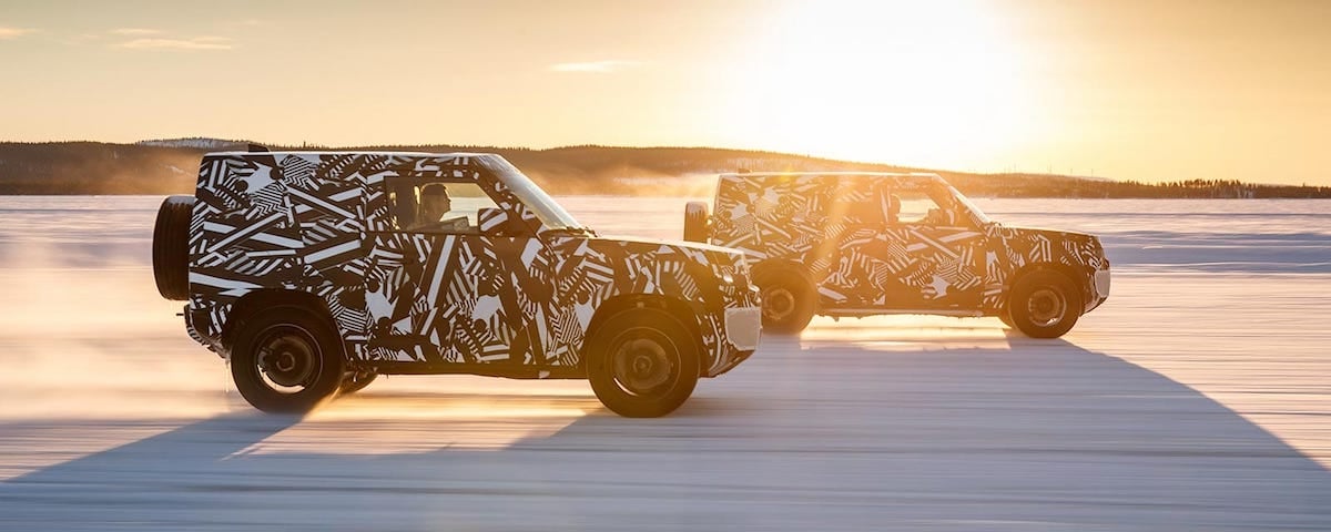 Two 2020 Land Rover Defender test vehicles