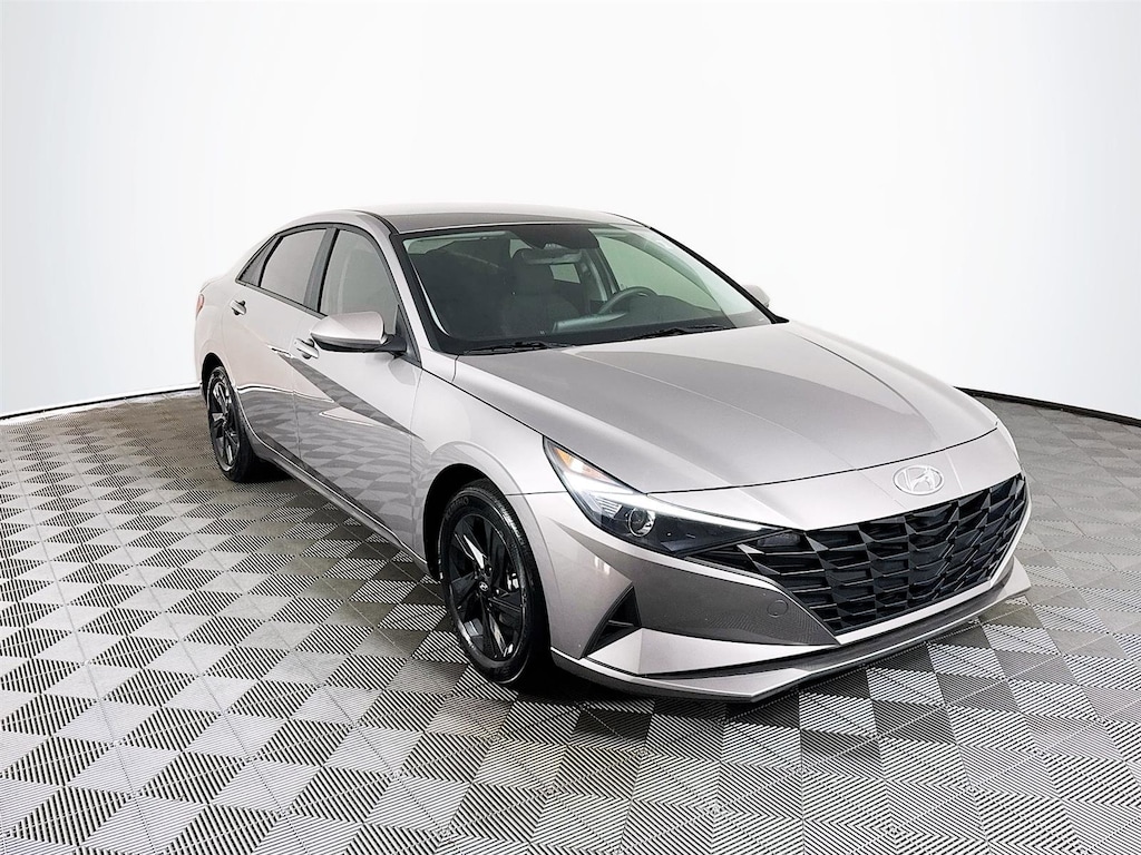 Certified 2023 Hyundai Elantra Hybrid Blue Sedan