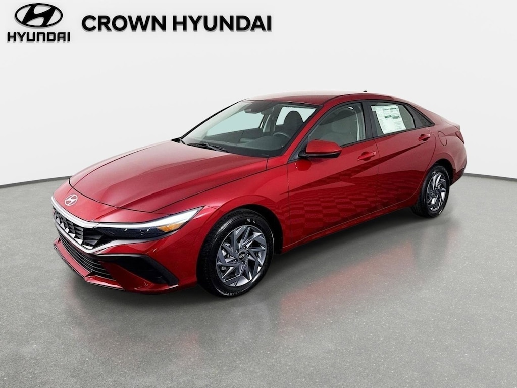 New 2026 Hyundai Elantra Hybrid Blue Sedan