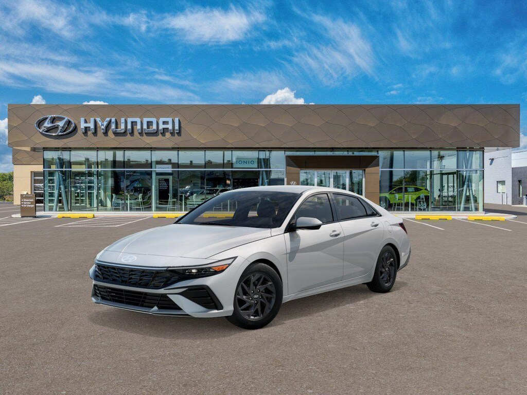 New 2026 Hyundai Elantra Hybrid Blue Sedan
