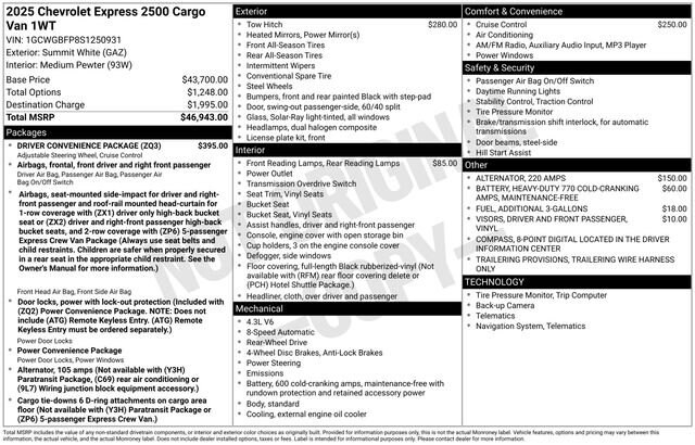 2025 Chevrolet Express Cargo Work Van - Photo 26