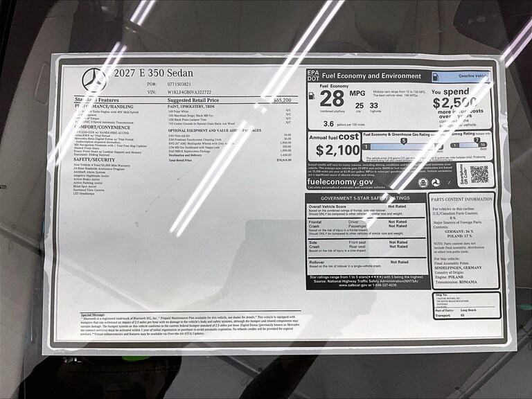 2027 Mercedes-Benz E-Class for sale in Glendale, CA