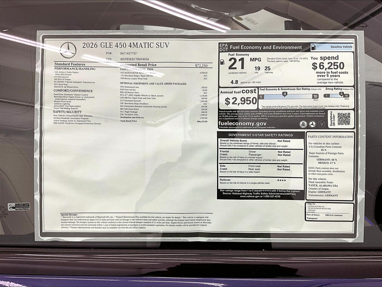 2026 Mercedes-Benz GLE 450 4MATIC — photo 1 of 17