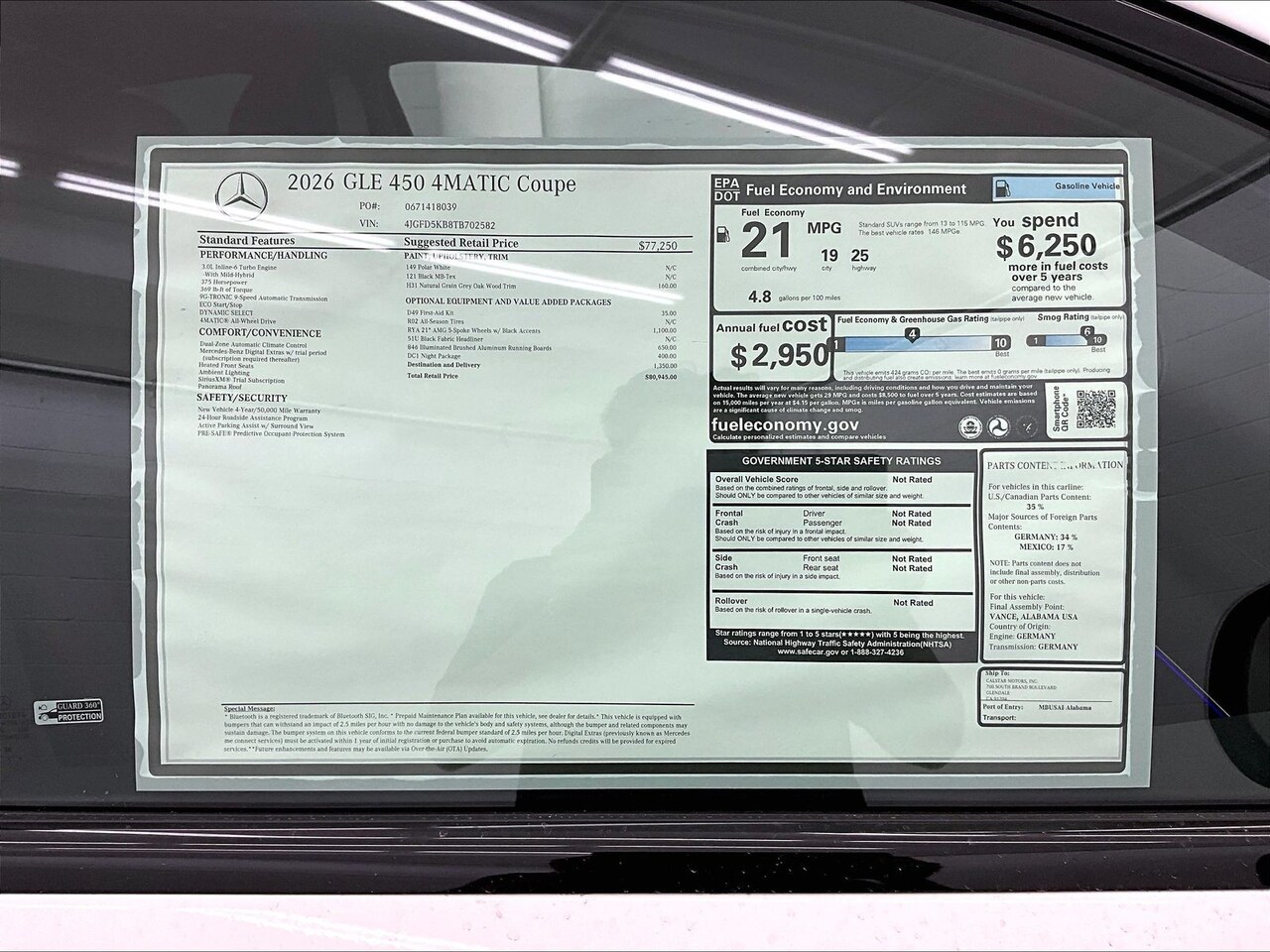 2026 Mercedes-Benz GLE 450 4MATIC — photo 1 of 17