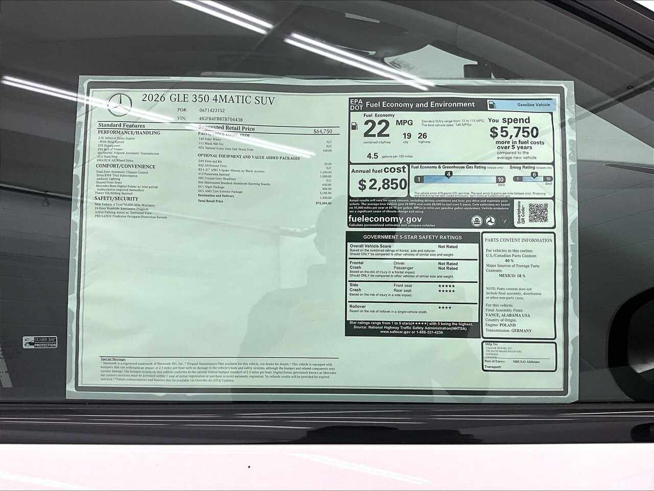 2026 Mercedes-Benz GLE 350 4MATIC — photo 1 of 17