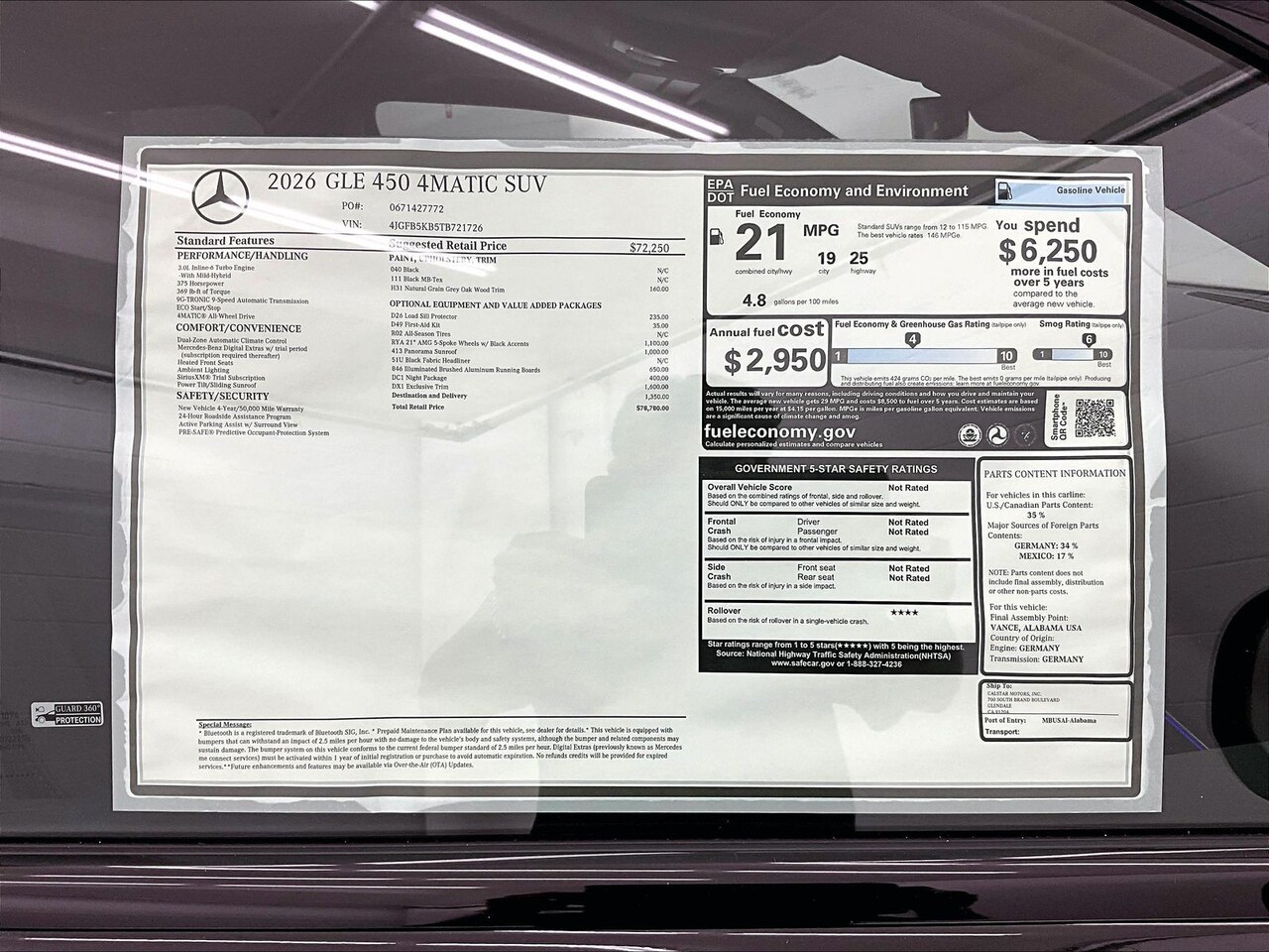 2026 Mercedes-Benz GLE 450 4MATIC — photo 1 of 17