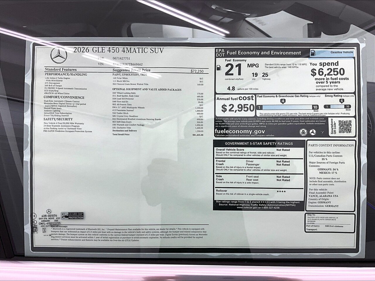 2026 Mercedes-Benz GLE 450 4MATIC — photo 1 of 17