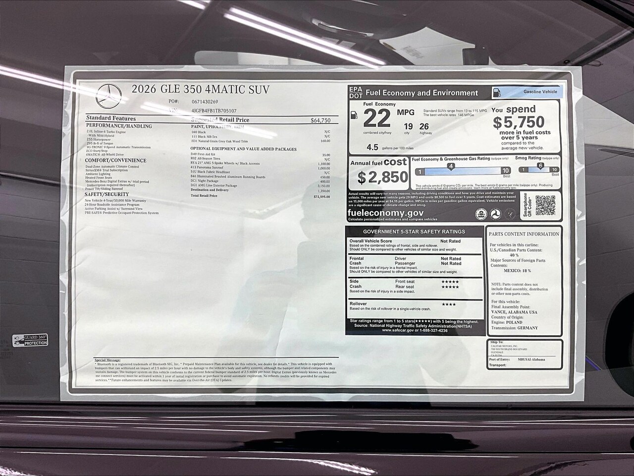 2026 Mercedes-Benz GLE 350 4MATIC — photo 1 of 17
