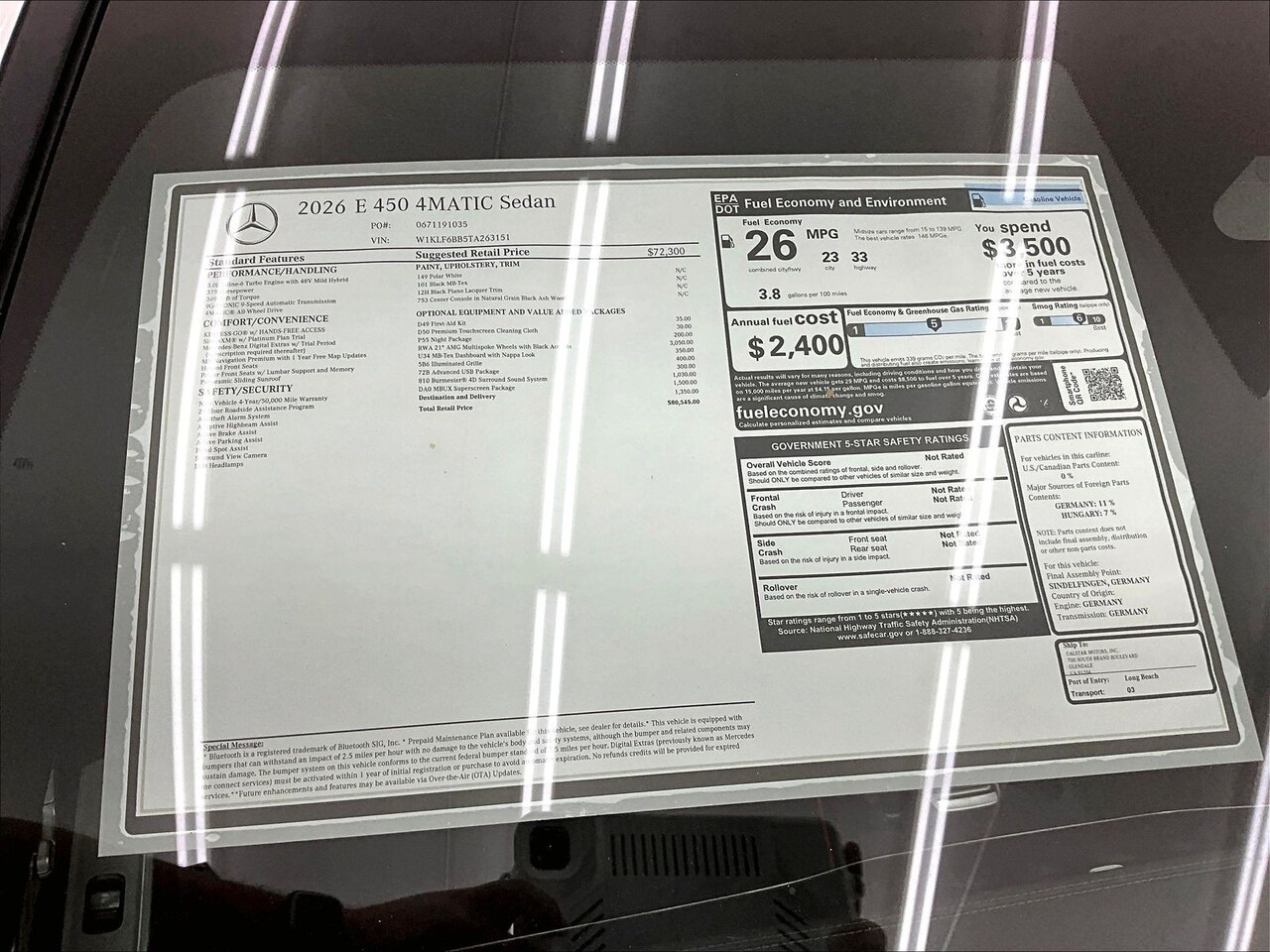 2026 Mercedes-Benz E-Class 4MATIC — photo 1 of 16