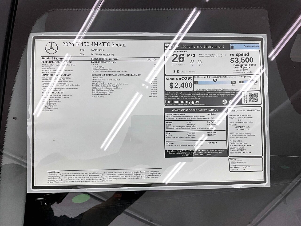 2026 Mercedes-Benz E-Class 4MATIC — photo 1 of 17