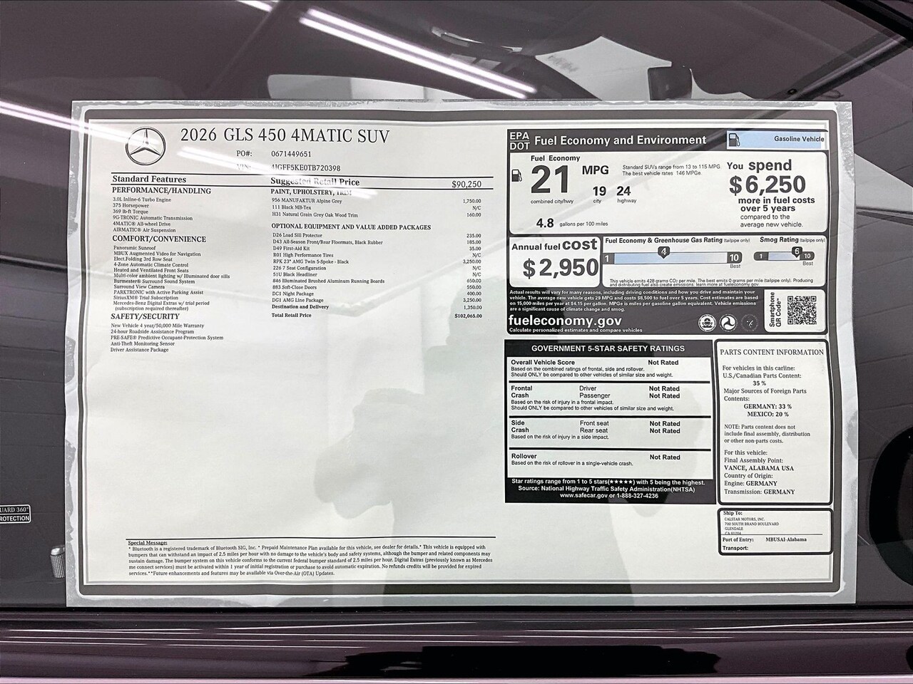 2026 Mercedes-Benz GLS 450 4MATIC — photo 1 of 17