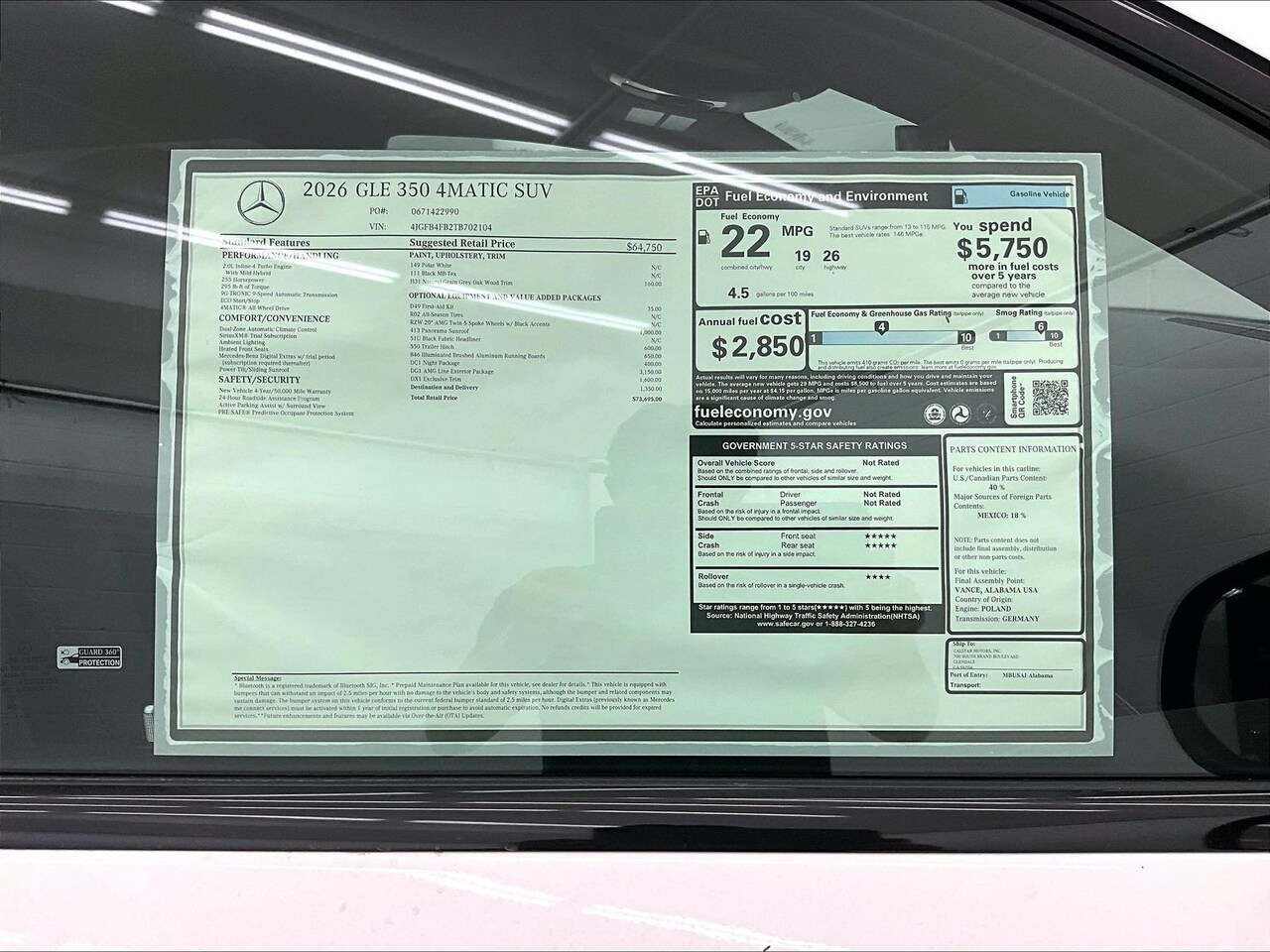 2026 Mercedes-Benz GLE 350 4MATIC — photo 1 of 17
