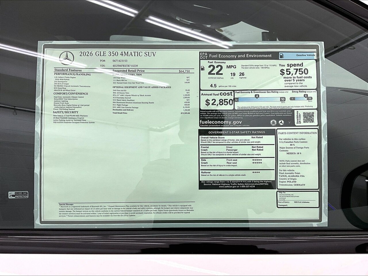 2026 Mercedes-Benz GLE 350 4MATIC — photo 1 of 17