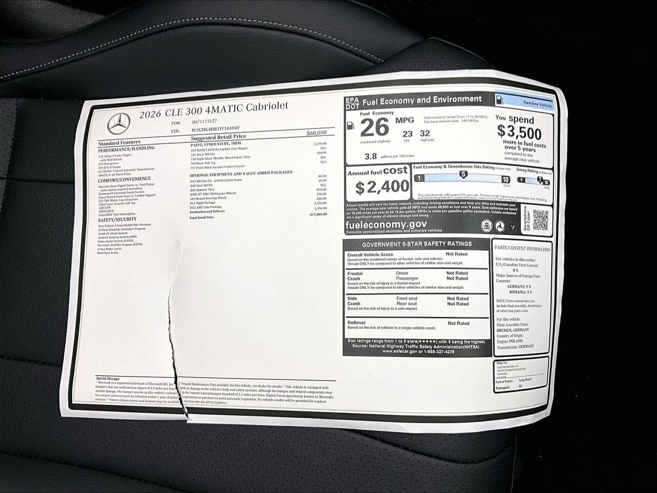 2026 Mercedes-Benz CLE 300 4MATIC — photo 1 of 17