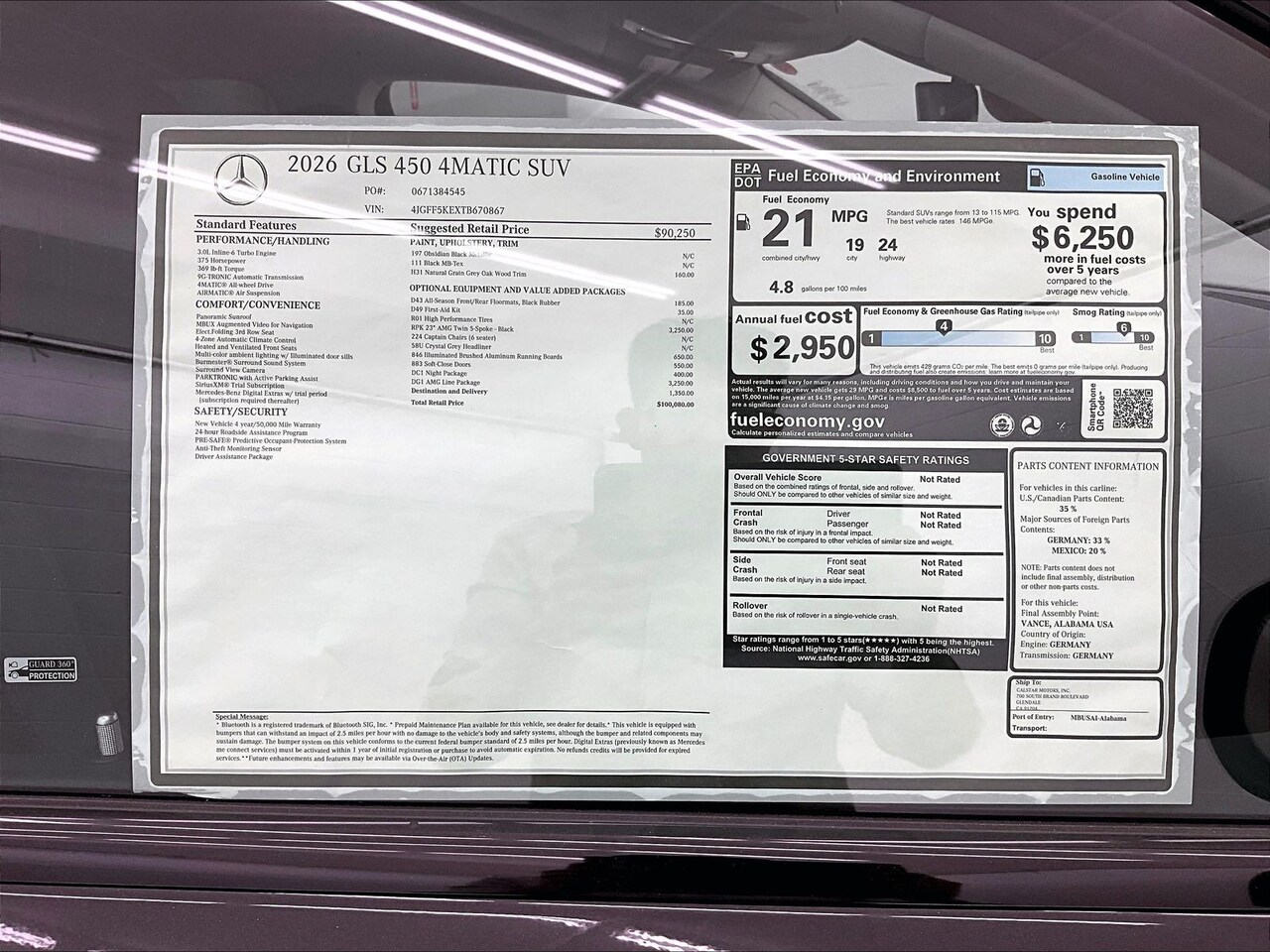 2026 Mercedes-Benz GLS 450 4MATIC — photo 1 of 17
